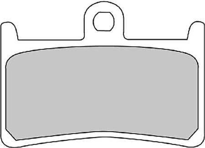 FERODO RACING FDB605ST brake pad set featuring a curved design, metallic backing, and a smooth grey friction material, ideal for high-performance braking.
