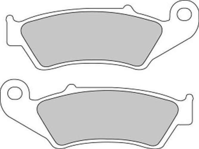 FERODO RACING FDB892P Brake Pad Set featuring a curved design with a smooth grey friction material, outlined in white, suitable for high-performance braking applications.