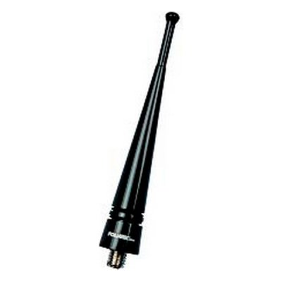 Sleek black aerial antenna with a tapered design, featuring a threaded base for easy installation, ideal for enhancing vehicle radio reception.