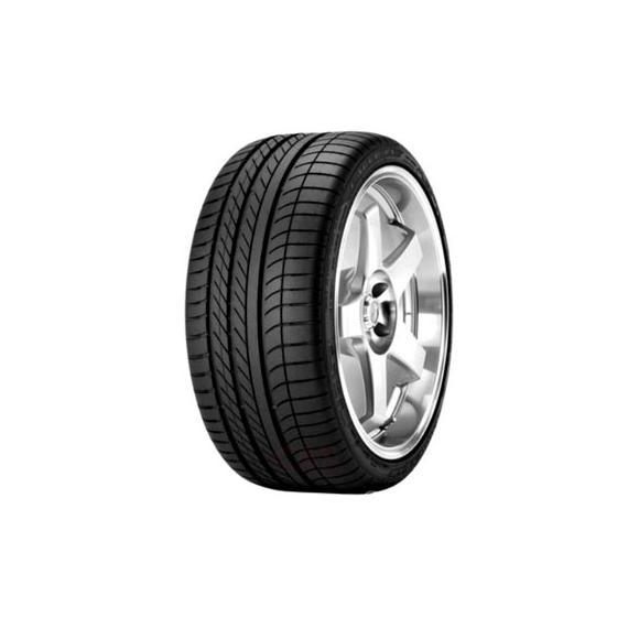 Goodyear Eagle F1 Asymmetric summer tire, size 245/40 R20, featuring a sleek black rubber tread with unique grooves and a shiny silver alloy wheel.