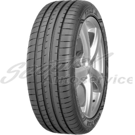 Black summer tyre with a sleek tread pattern, labeled "Goodyear Eagle F1 Asymmetric 3 SUV," featuring a robust sidewall and designed for high-performance SUVs.
