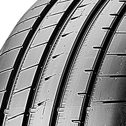 Goodyear Eagle F1 Asymmetric summer tyre with a black rubber surface, featuring a tread pattern designed for enhanced grip and performance, sized 205/50 R17 89V.