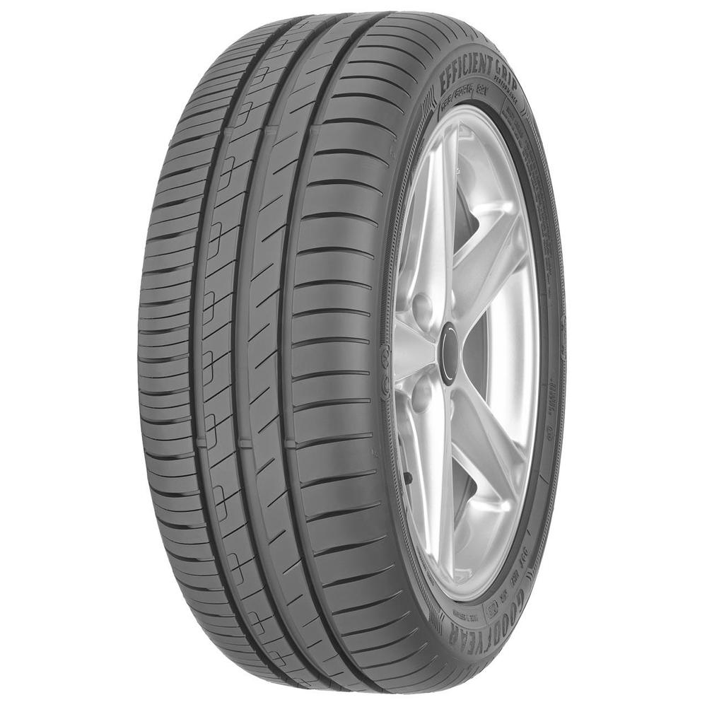 Goodyear Efficientgrip Perfor summer tyre in size 215/50 R19, featuring a sleek black rubber design with a patterned tread for enhanced grip and performance.