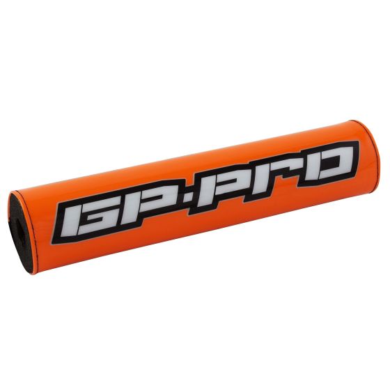 Bright orange GP-Pro motocross cross-bar pad with a textured surface and bold black logo, designed for enhanced grip and protection.
