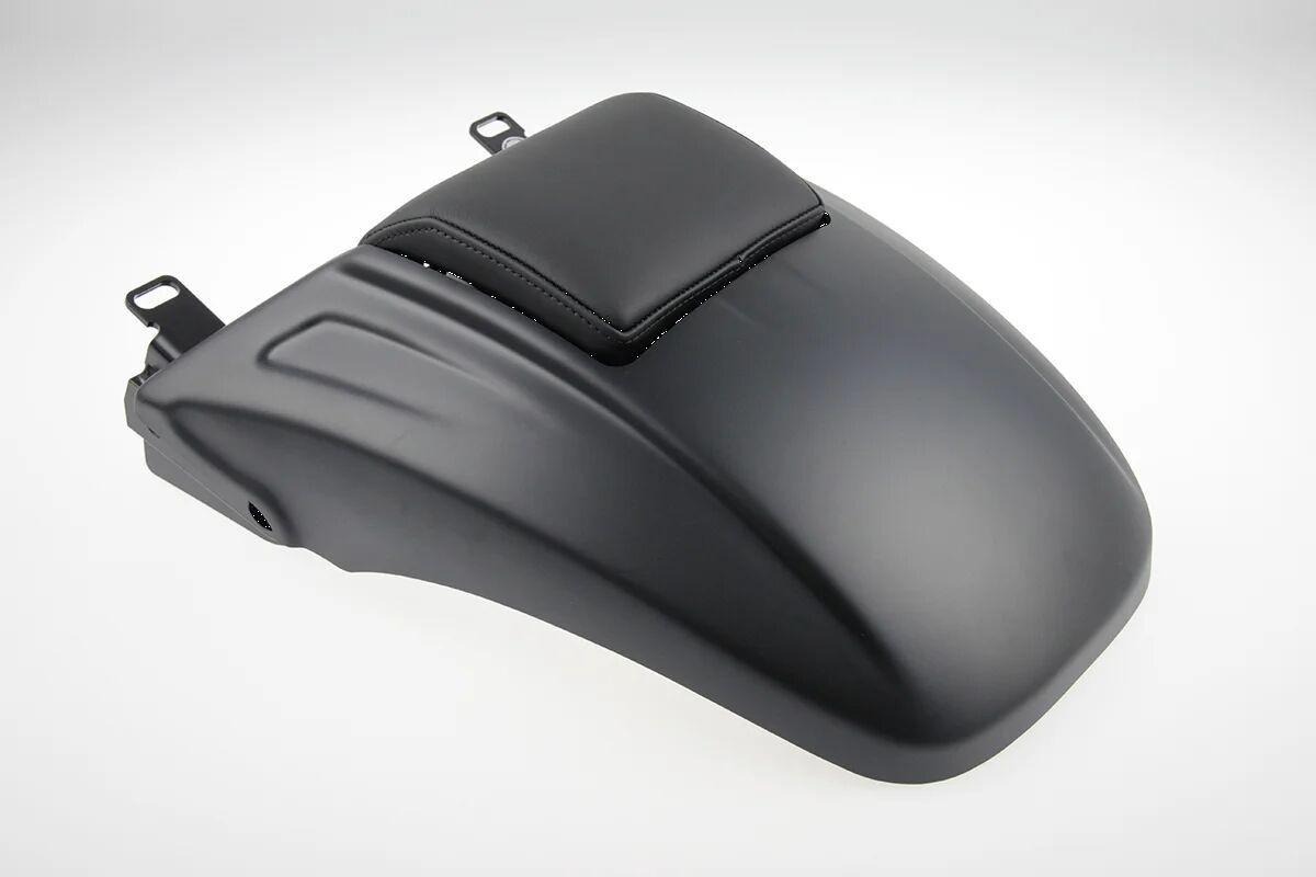 Cult Werk Race Conversion Kit for Harley Davidson VRSCDX 1130, featuring a sleek black finish, smooth contours, and a padded seat area for enhanced comfort.