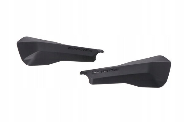 Black SW-Motech Sport Handguard Kit designed for 22-mm handlebars, featuring a sleek, aerodynamic shape and a durable plastic construction with a 1-point attachment system.