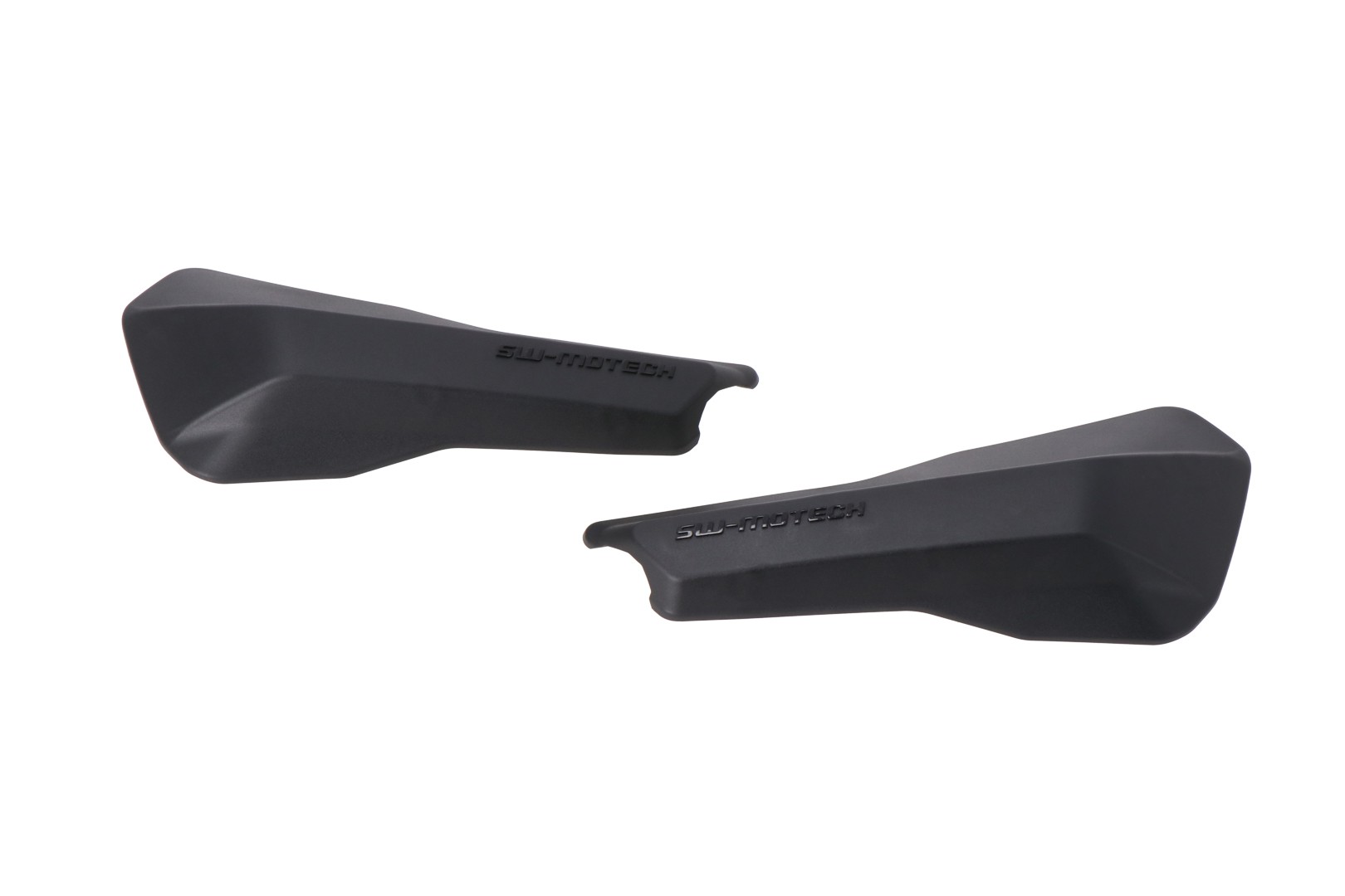 Black SW-Motech Sport Handguard Kit designed for Husqvarna Svartpilen 801, featuring a sleek, aerodynamic shape and durable material for enhanced protection and style.