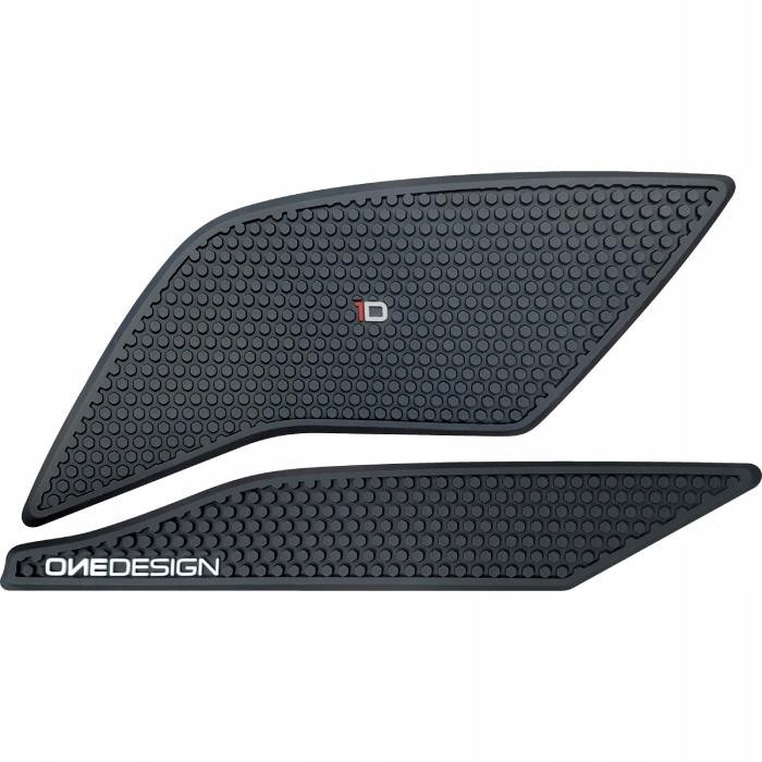Black rubber tank grip kit for Yamaha YZF-R1 1000 (2015-2019), featuring textured surfaces for enhanced grip, with Onedesign logo prominently displayed.