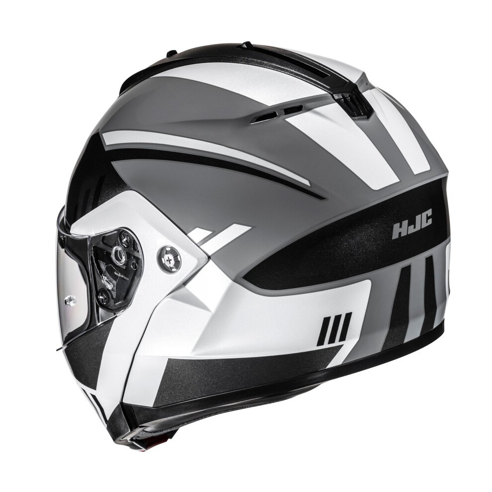 HJC C91N Graphic Motorcycle Helmet - L (58-59cm) - Kaon Black, Black/grey/white - image 2