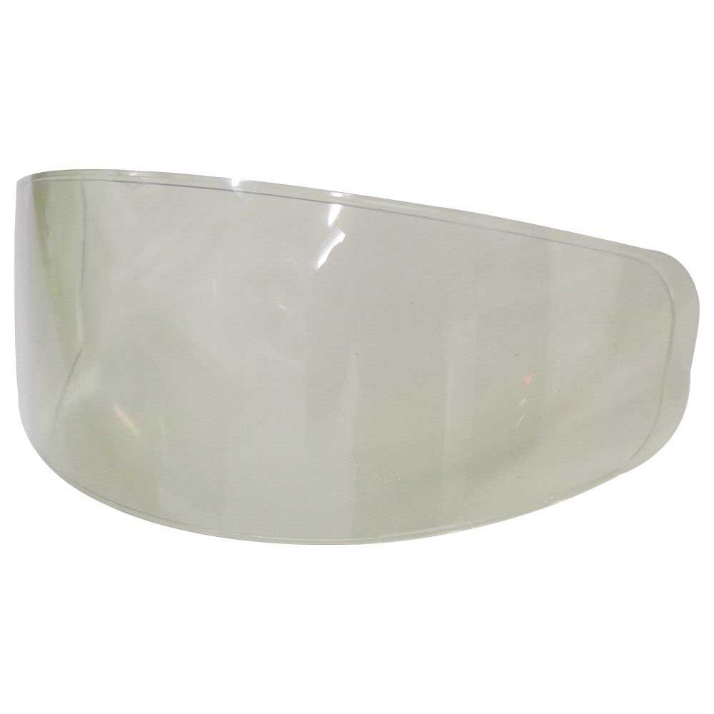 Clear HJC DKS531 Pinlock lens with a smooth, curved design, made from durable material, featuring anti-fog technology for enhanced visibility in various conditions.