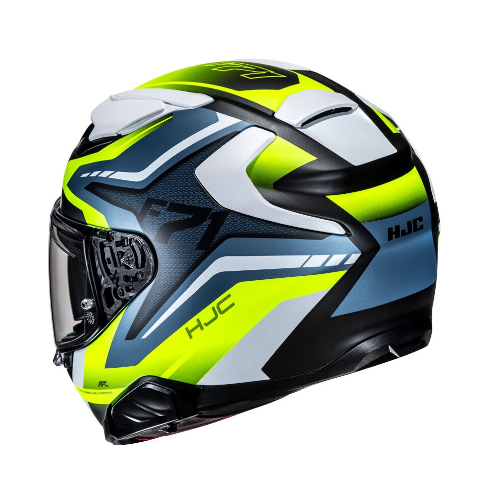 HJC F71 Graphic Motorcycle Helmet - M (57-58cm) - Fes Yellow, Yellow - image 2