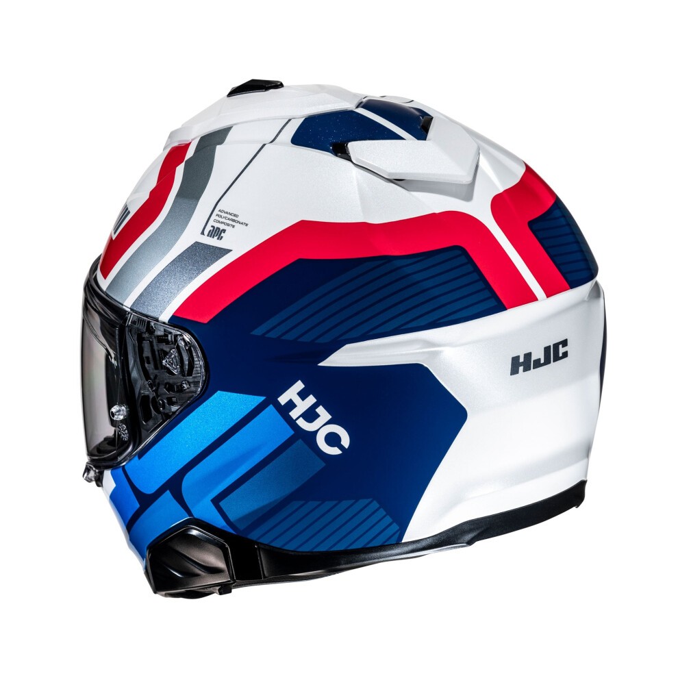 HJC i71 Graphic Motorcycle Helmet - M (57-58cm) - Viz White / Blue / Red, Blue/red/white - image 2