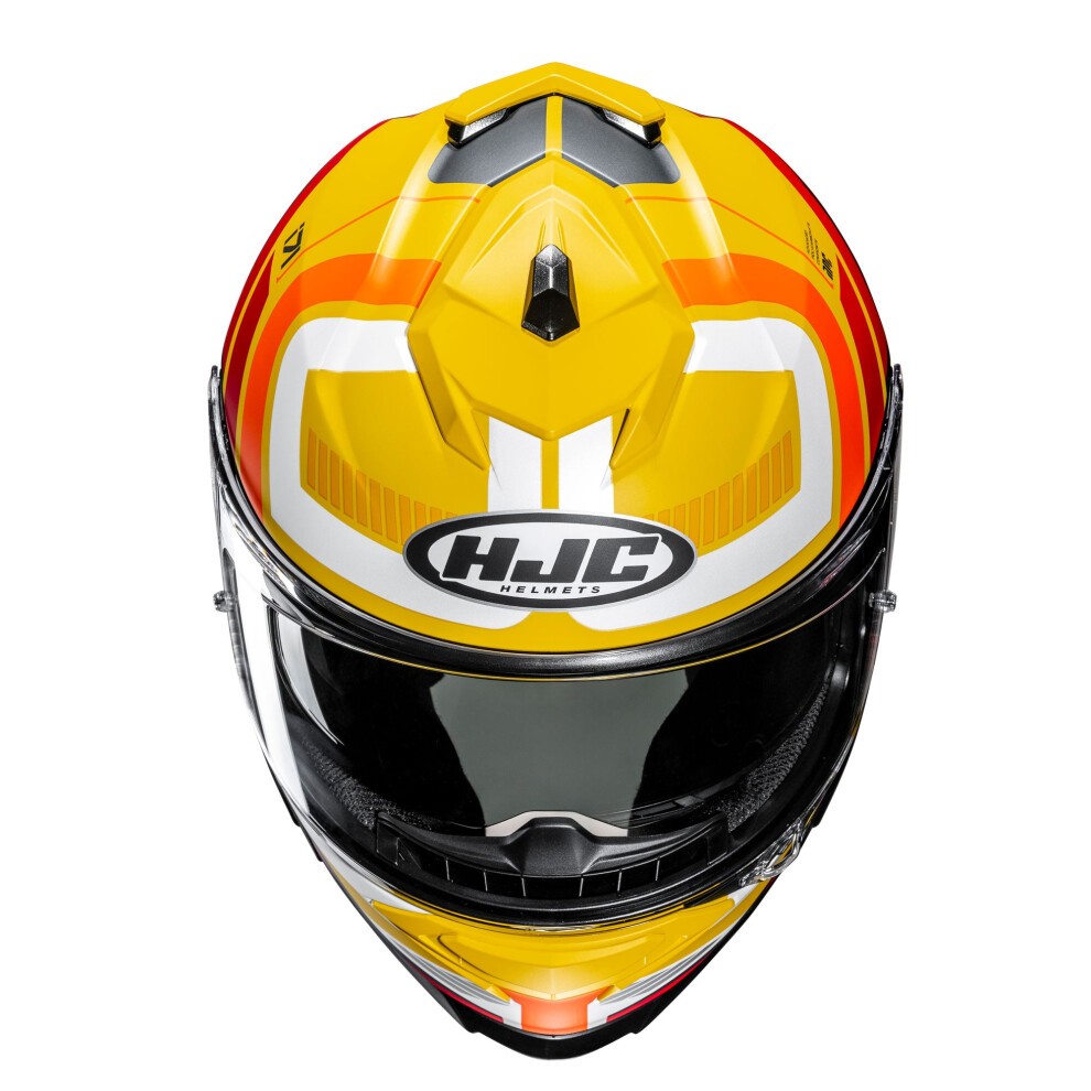 HJC i71 Graphic Motorcycle Helmet - M (57-58cm) - Viz Yellow, Grey/yellow - image 3