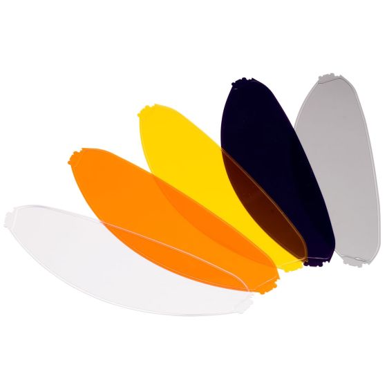 HJC HJ-31 Pinlock Insert in dark smoke color, made of durable material, designed for I70 helmets, featuring a curved shape and multiple color options displayed.