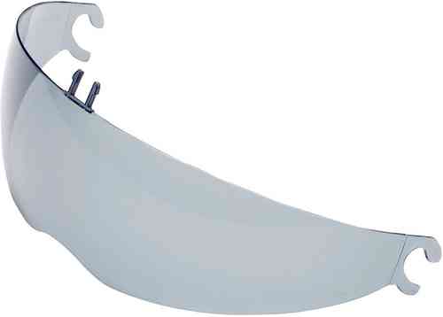 Grey HJC HJ-V9 sun visor made of durable material, featuring a curved design with attachment points for easy installation on helmets.