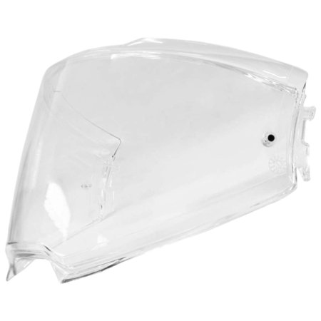 Clear HJC HJ-36 visor designed for men, featuring a sleek, aerodynamic shape and durable material, ideal for motorcycle helmets.