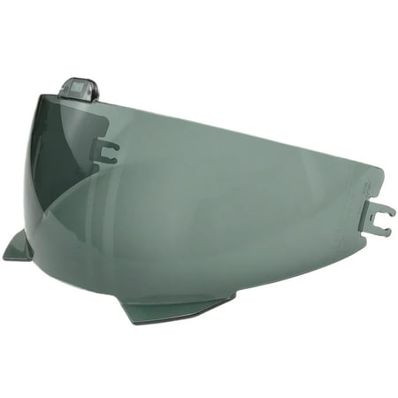 Grey HJC HJ-V10 visor designed for HJC I20 helmets, featuring a sleek, curved shape with attachment clips for secure fitting.