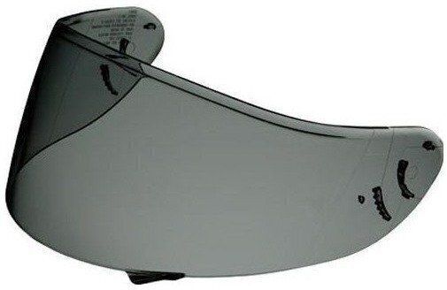 Grey HJC XD-15 visor with a sleek, curved design, featuring a tinted finish and ventilation slots for enhanced visibility and airflow.