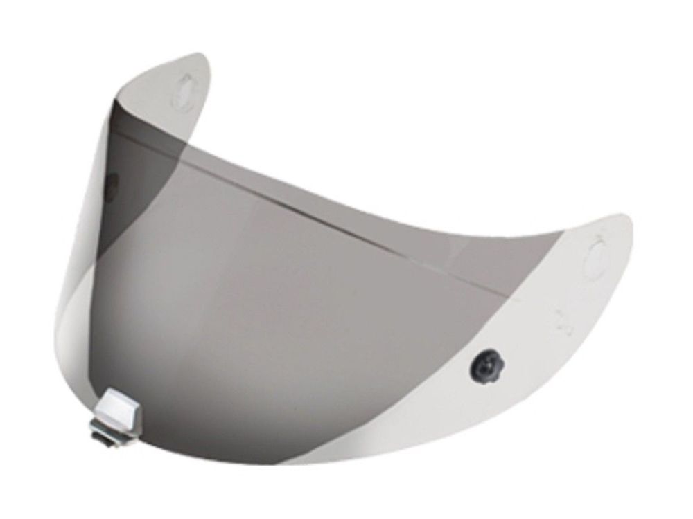 Legal smoke-colored HJC RPHA HJ-20 Pinlock visor, made of clear polycarbonate with a curved design and mounting points for easy attachment to helmets.
