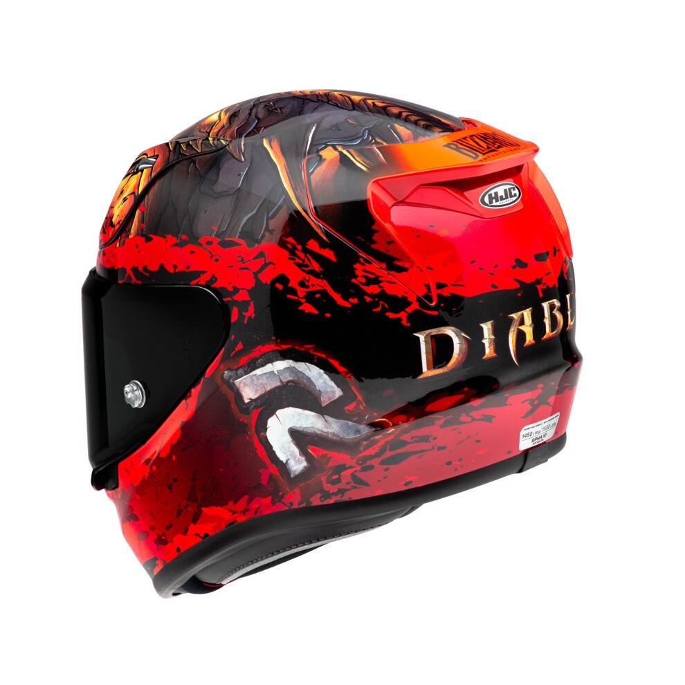 HJC RPHA 12 Diablo Blizzard Motorcycle Helmet - M (57-58cm) - Diablo Blizzard, Black/red - image 2