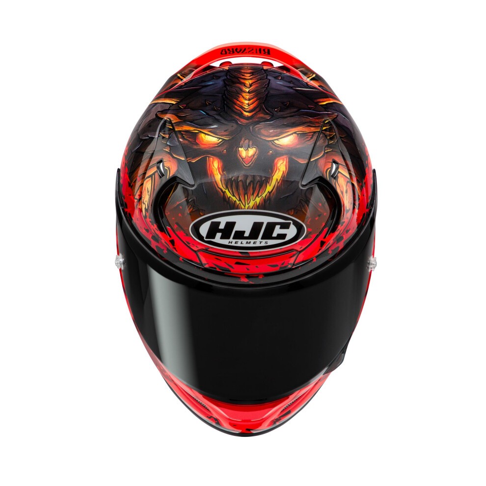 HJC RPHA 12 Diablo Blizzard Motorcycle Helmet - M (57-58cm) - Diablo Blizzard, Black/red - image 3