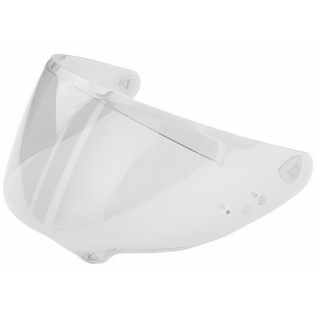 Clear HJC HJ-40 visor designed for men, featuring a smooth, transparent surface with a curved shape and attachment points for easy installation on helmets.