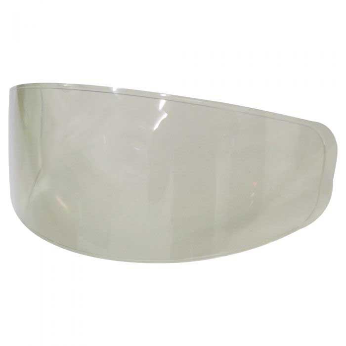 Clear HJC DKS465 Pinlock lens designed for men, featuring a smooth, transparent surface and a curved shape for optimal visibility and fit in motorcycle helmets.