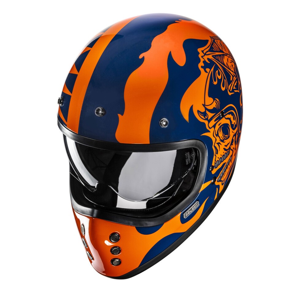 HJC V60 Graphic Motorcycle Helmet - XL (60-61cm) - Flame Black, Black - image 2
