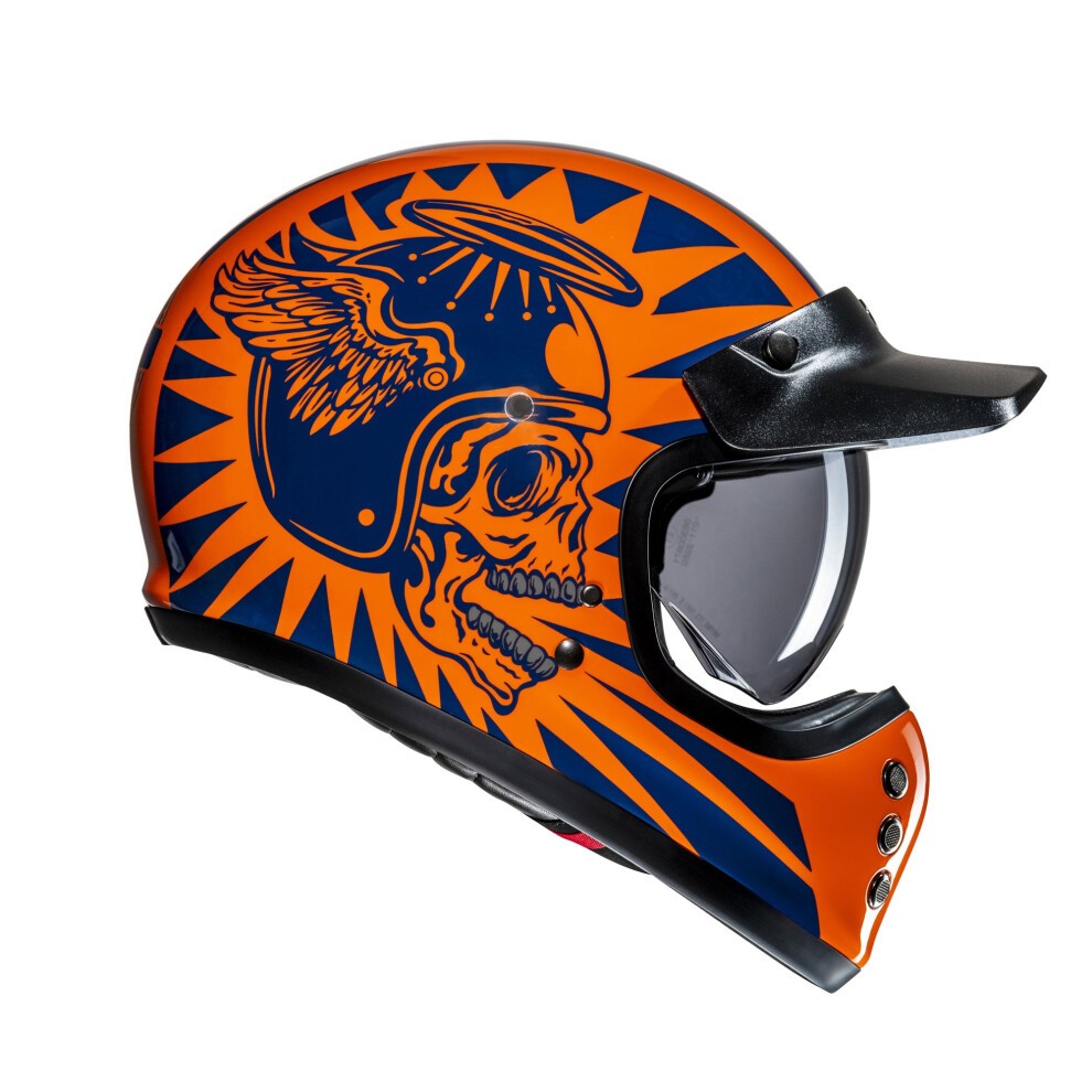 HJC V60 Graphic Motorcycle Helmet - XL (60-61cm) - Flame Black, Black - image 5