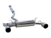 Legamax Premium Exhaust by HKS for 2013-2015 Toyota Subaru, featuring a polished stainless steel finish, dual exhaust tips, and a sleek, curved design for enhanced performance.