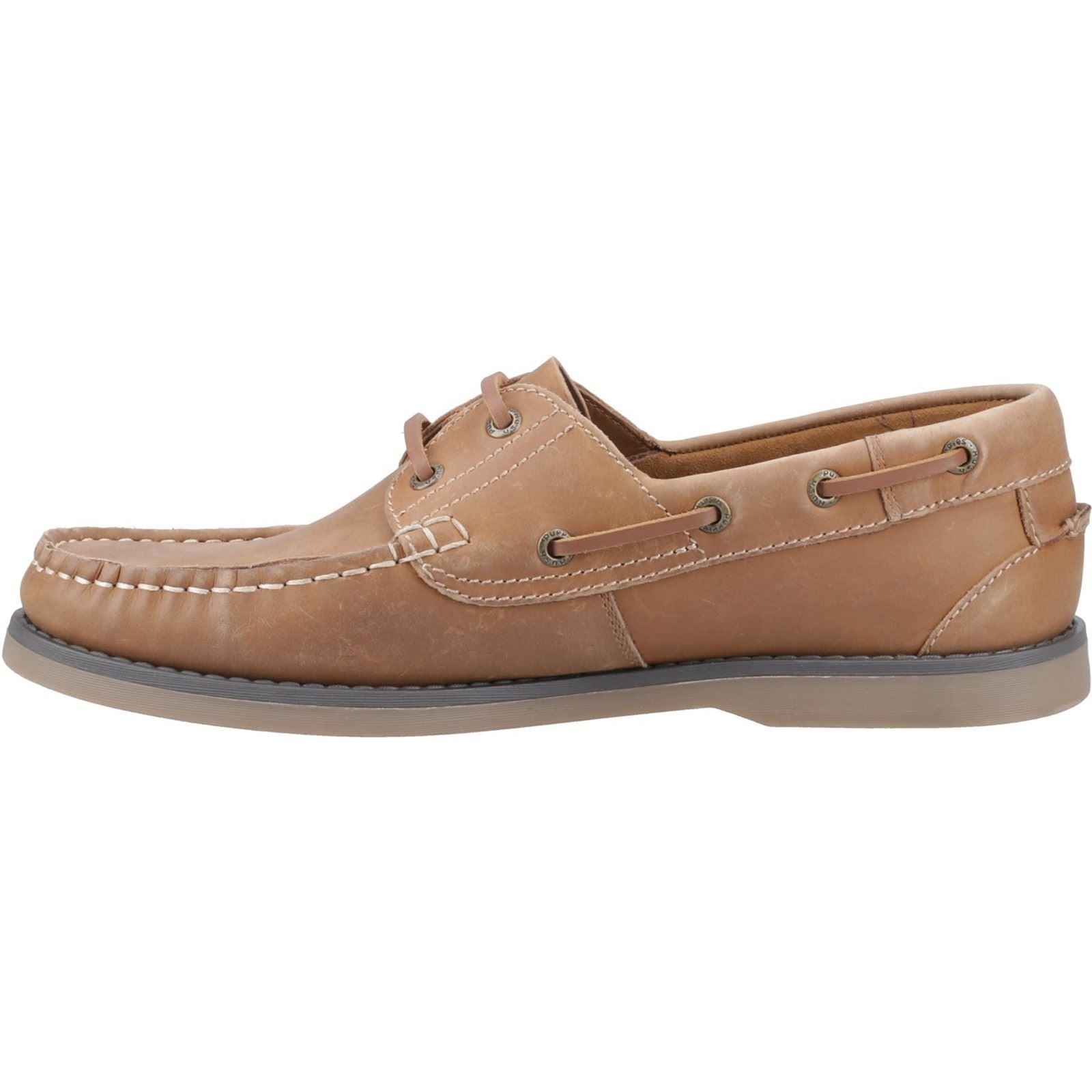 Hush Puppies Wilson Leather Men's Tan Boat Shoes - image 4