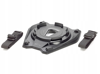 Kappa KS430 Seatlock in black plastic features a triangular base with a central attachment point and two adjustable black straps for secure mounting.