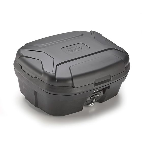 Kappa K'VECTOR MONOKEY motorcycle top case in black, featuring a sturdy design, 35-litre capacity, and secure locking mechanism for safe storage.