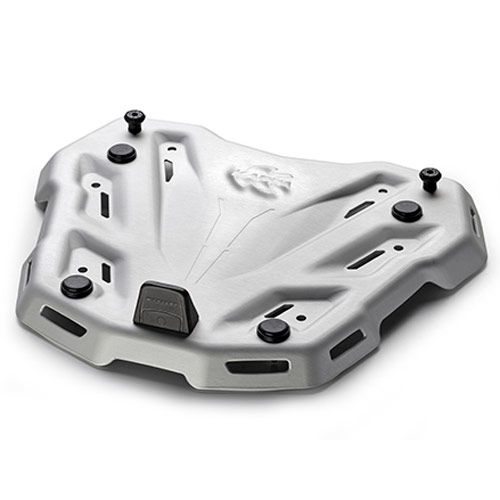 Kappa MONOKEY Plate in natural silver, featuring a robust design with multiple mounting points and a textured surface for enhanced grip and durability.