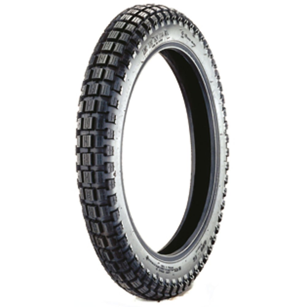 Black Kenda K262 motorcycle tyre, size 2.50-17, featuring a textured tread pattern for enhanced grip, suitable for both front and rear use, with a silver rim edge.
