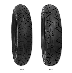 Kenda K673 Kruz motorcycle tyre in size 100/90 19 (57H) TL, featuring a black rubber exterior with distinct tread patterns for front use.