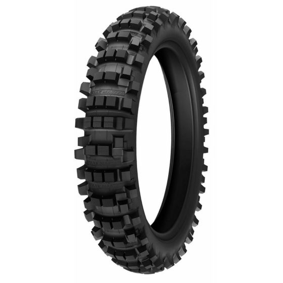 Kenda K760 Trackmaster rear motocross tyre in size 100/100-18, featuring a rugged black rubber tread design for enhanced grip and durability on off-road terrains.
