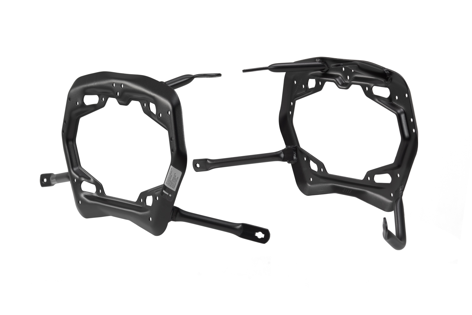 Black SW-Motech PRO Side Carrier designed for Honda CRF1100L/Adv Sp. (2019 onwards), featuring a sturdy metal construction with an angular design and integrated mounting points.