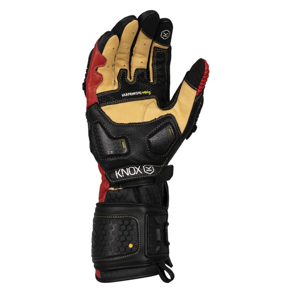 Knox Handroid MK V (MK5) Leather Motorcycle Gloves - X-Large - Red, Red - image 2
