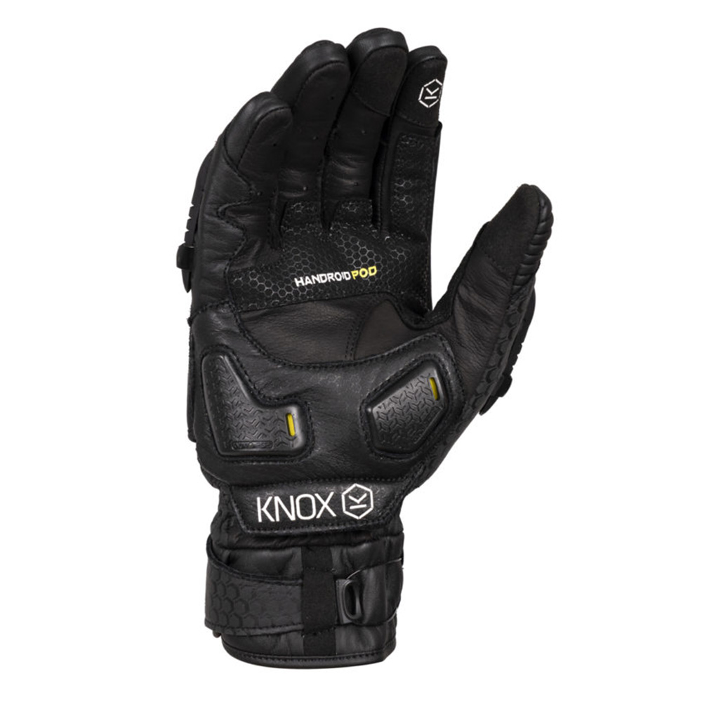 Knox Handroid Pod MK V (MK5) Leather Motorcycle Gloves - Small - Black, Black - image 2