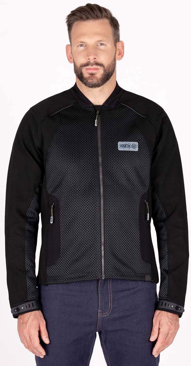 Black Knox Honister MK2 Protector Jacket in size S, featuring a mesh design, zippered front, and padded shoulders for enhanced protection and comfort.