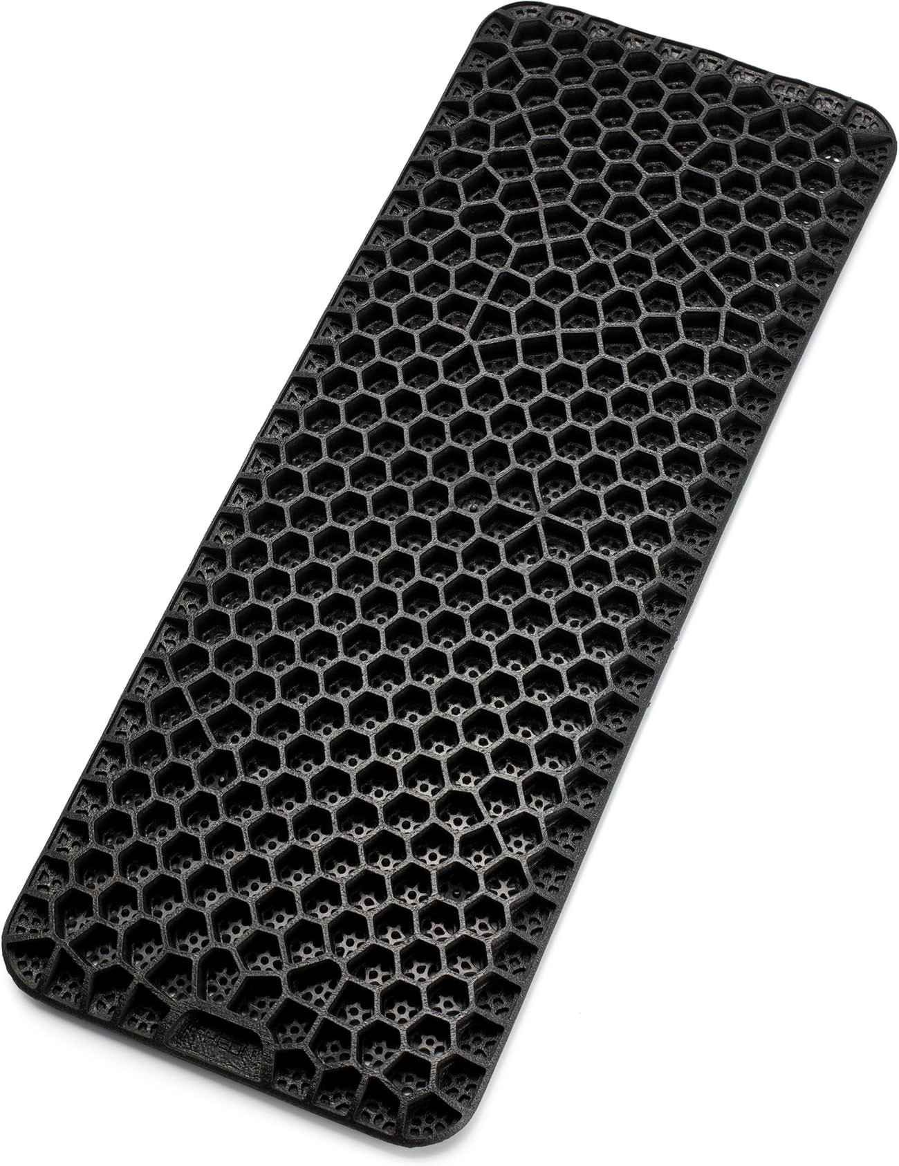 Black Kriega Rheon Level-2 back protector featuring a honeycomb design for flexibility and ventilation, made from durable, impact-absorbing material.