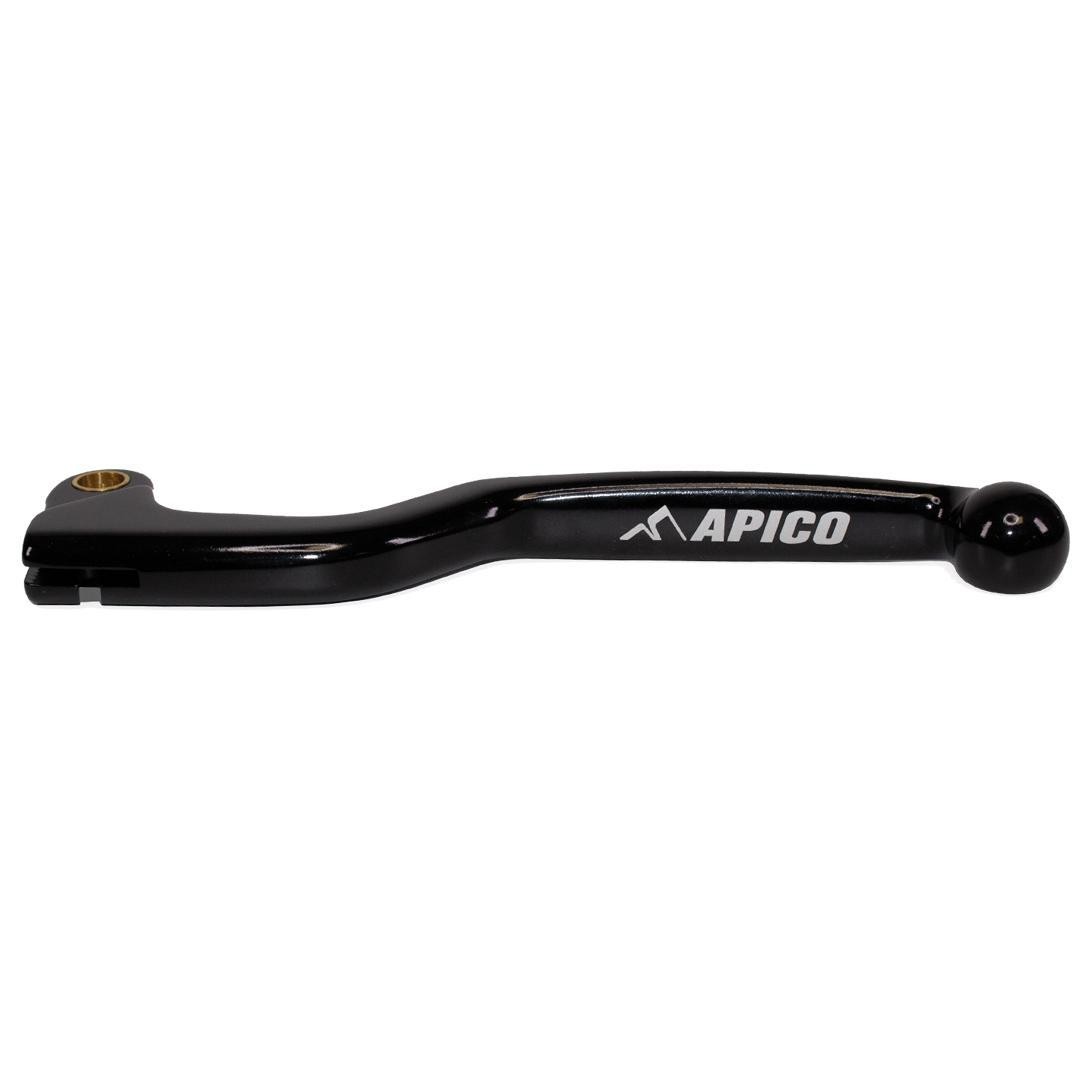 Black Apico Elite Clutch Lever designed for Honda CRF250L (2013-2020) and CRF300L (2021-2023), featuring a sleek design and durable material with the "APICO" logo prominently displayed.