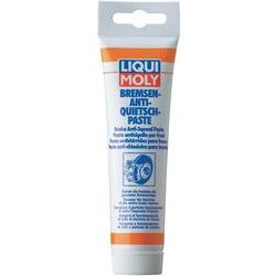 Liqui Moly 3077 Brake Anti-Squeal Paste in a 100g tube, featuring a white and orange label with blue text, designed to reduce brake noise and enhance performance.
