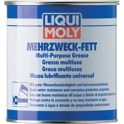 Silver tin container of LIQUI MOLY multipurpose grease, labeled in multiple languages, with a blue and white design, weighing 1000g.