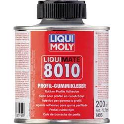 Red and silver canister of Liqui Moly Rubber Profile Adhesive 6195, featuring a black screw cap, labeled with product details and a 200 ML capacity.