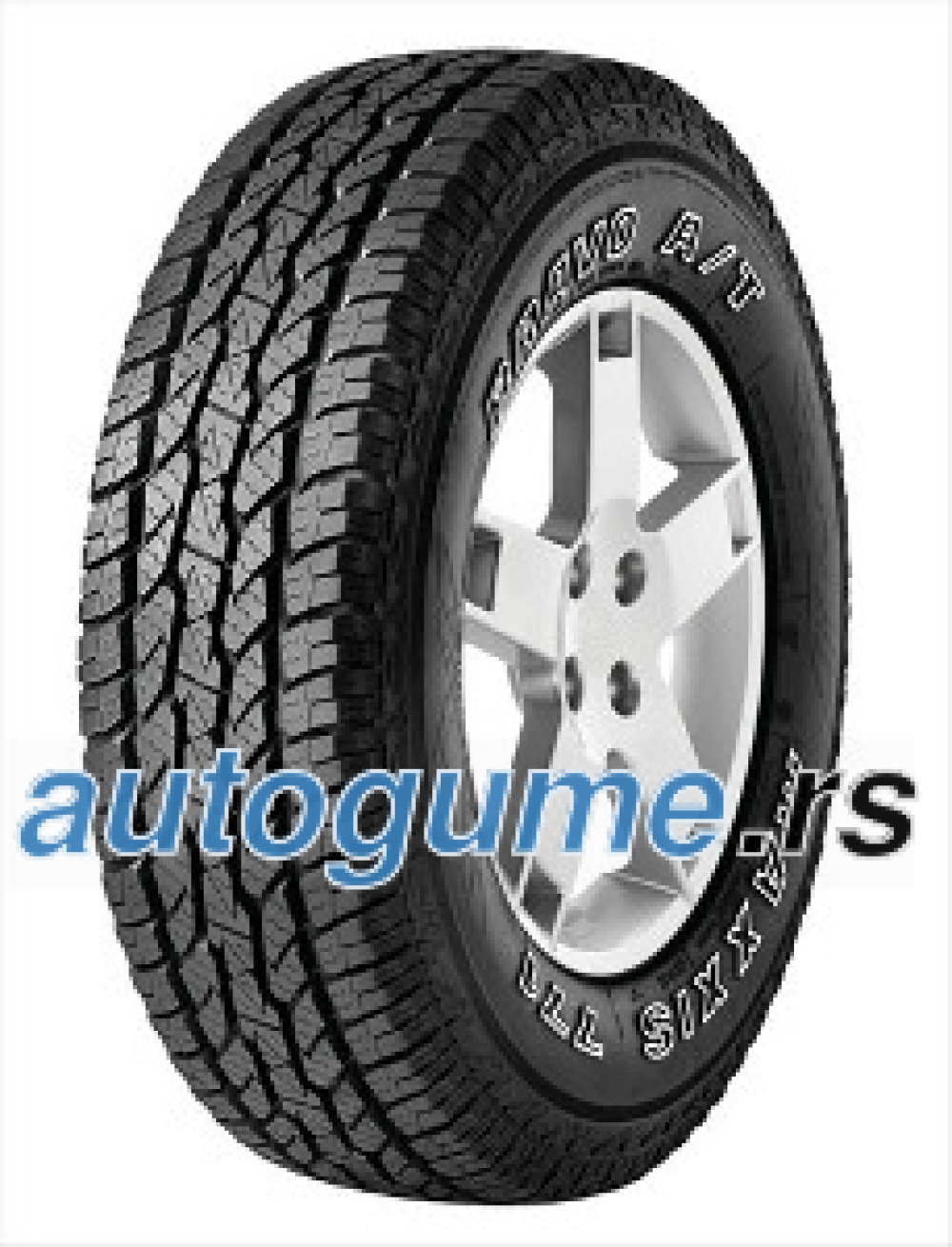Maxxis AT-771 Bravo tire in size 265/65 R18, featuring a rugged tread pattern for off-road performance, with a black rubber surface and white lettering on the sidewall.