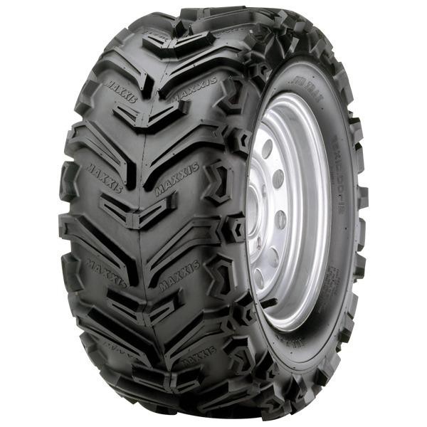 Maxxis C9208 36J 'E' Surtrak TL ATV quad tyre in size 24/10-11, featuring a rugged black rubber tread pattern for enhanced traction and durability, mounted on a silver alloy rim.
