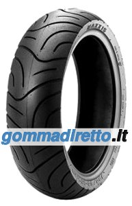 Black rubber scooter tyre with a smooth tread pattern, labeled "Maxxis" on the sidewall, size 110/80-10, designed for durability and performance.