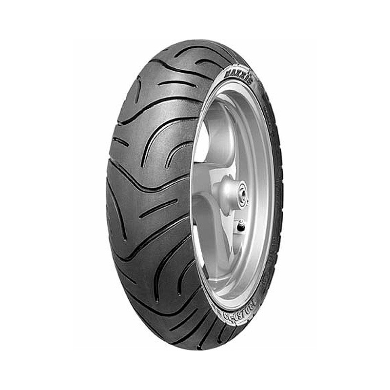 Maxxis Tour Supermaxx M6029 rear tyre in size 170/60-17, featuring a black rubber tread with distinctive grooves and a silver alloy wheel rim.